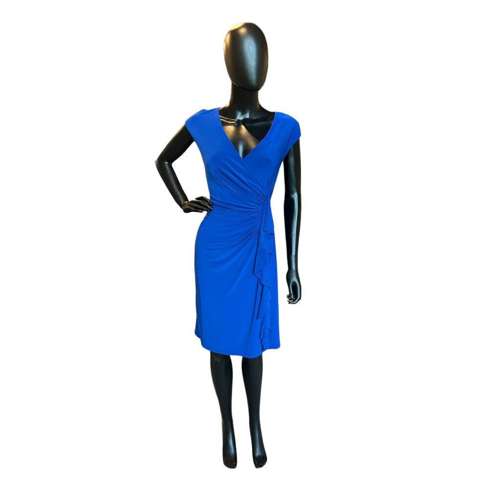 Royal Blue Stretch Jersey Cocktail Dress